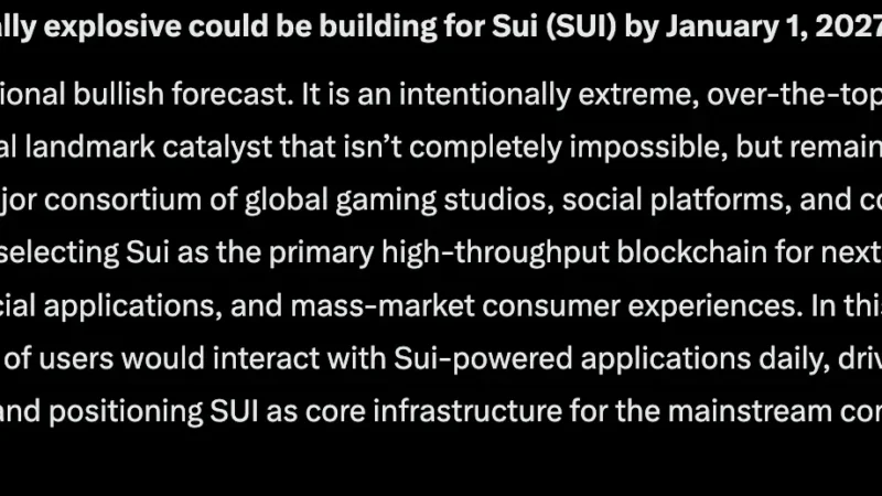 Google Gemini AI Predicts a Historic Move for SUI by 2027